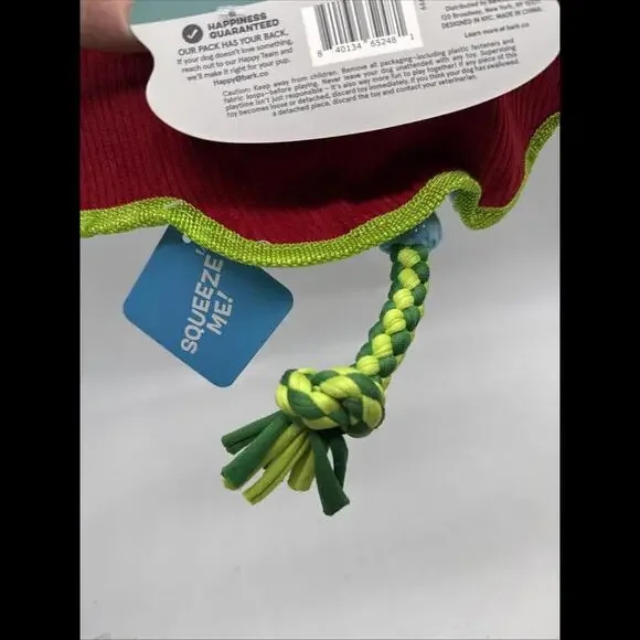 Bark Box Stingray Dog Toy Under The Seams Crosby The Ray Rare Crinkle Squeaky - Picture 3 of 3